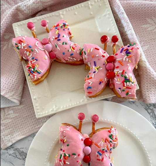 Butterfly cakes using a donut